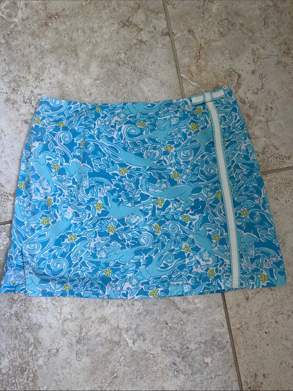 Lily Pulitzer Monkey Floral Print Mini Skort - Picture 2 of 7